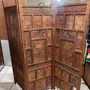 Intricate Wooden Room Divider